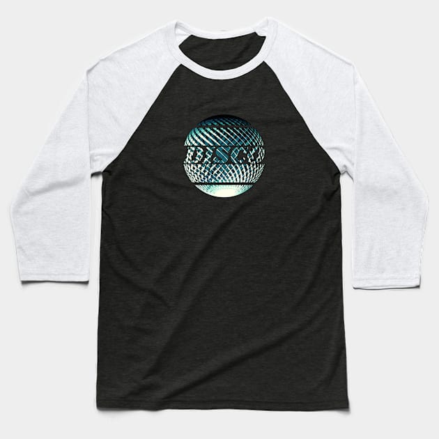 Steel blue disco discoball Baseball T-Shirt by Bailamor